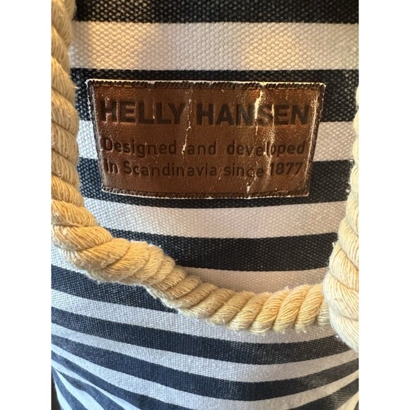Helly Hansen Sportswear Tote Bag~ BLUE  AND WHITE STRIPES~ORIGINAL - Picture 3 of 5